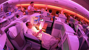 P� businessclass med Luftens Konge