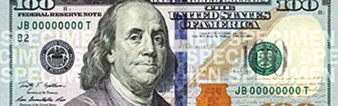 USA har f�et ny 100 dollar seddel