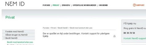 NemID brudt ned p� grund af stort pres