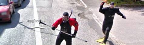 Googles fotobil forfulgt af norske dykkere