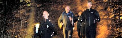 Erhvervsfolk i maraton-gear