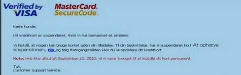 Advarsel mod falske Visa-mails