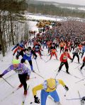 Jernmandens m�de med maraton p� ski