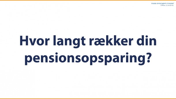 Dette er værd at overveje, når du planlægger din pension!