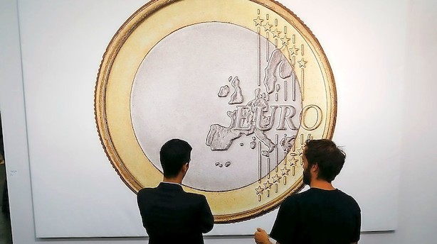 Euro banker opad efter Merkels gennembrud: Højeste niveau i tre år