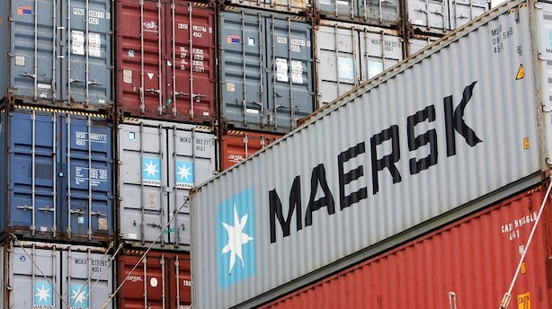 Mærsk-aktien i bund i rødt marked