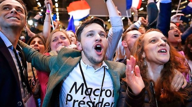 Liveblog: Sejr til Macron og Le Pen giver forårskåde markeder
