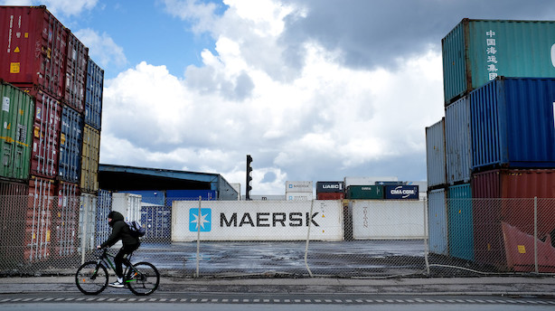 Aktier/middag: Svær dag for Mærsk og DSV i bekymring for handelskrig
