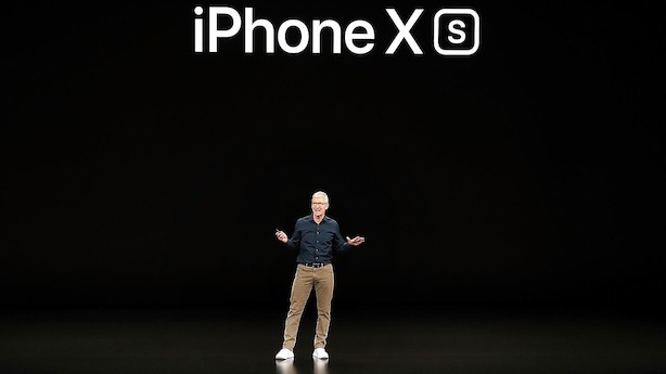 Aktiekursen faldt efter Apple lancerede nye Iphones