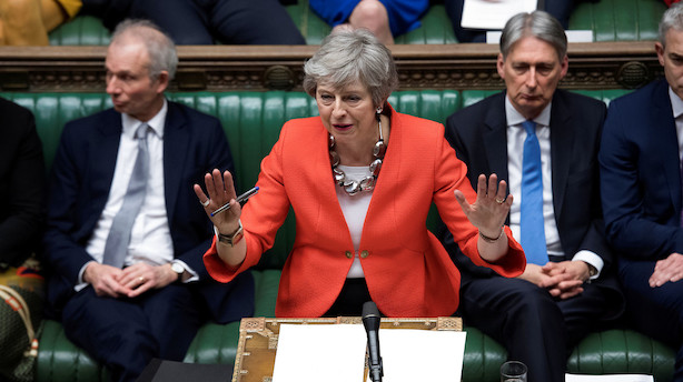 Stort flertal i Underhuset afviser igen Theresa Mays brexit-aftale