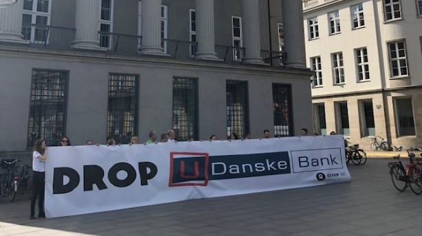 Demonstration foran Danske Bank