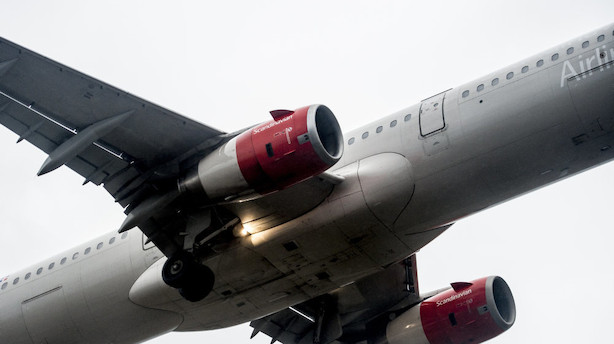 SAS-fly fra København til Nice sikkerhedslander i Milano