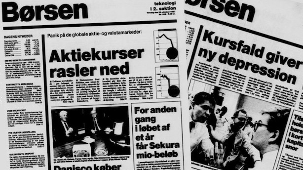 Ti finansmænd om Sorte mandag i 1987: Det var et wakeup-call