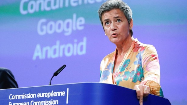 Vestager udsteder gigantbøde til Google