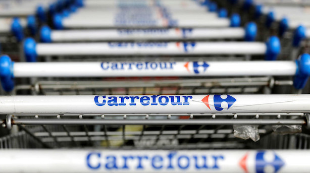 Rygter om Amazon-interesse sender fransk supermarkedskæde op