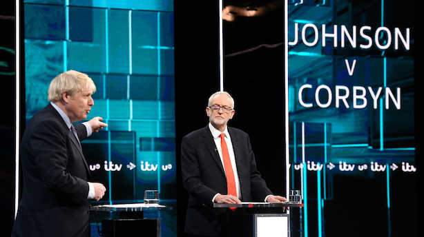 Johnson i debat med Corbyn: Denne gang får vi brexit gennemført