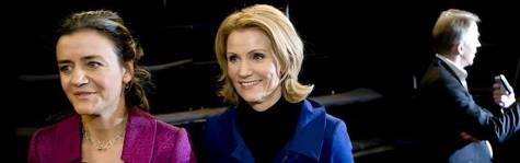 Vestager peger på Helle Thorning